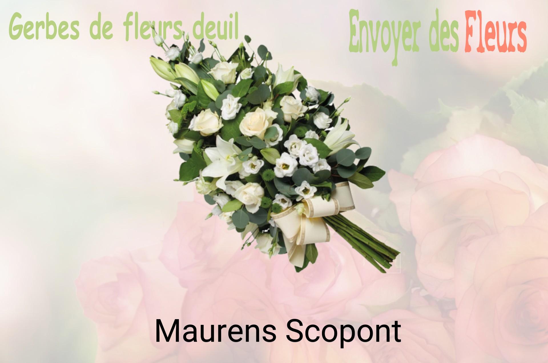 Gerbe de fleurs de deuil livrée à Maurens-Scopont